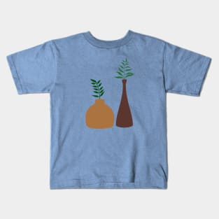 Boho Pots and Leaves Kids T-Shirt